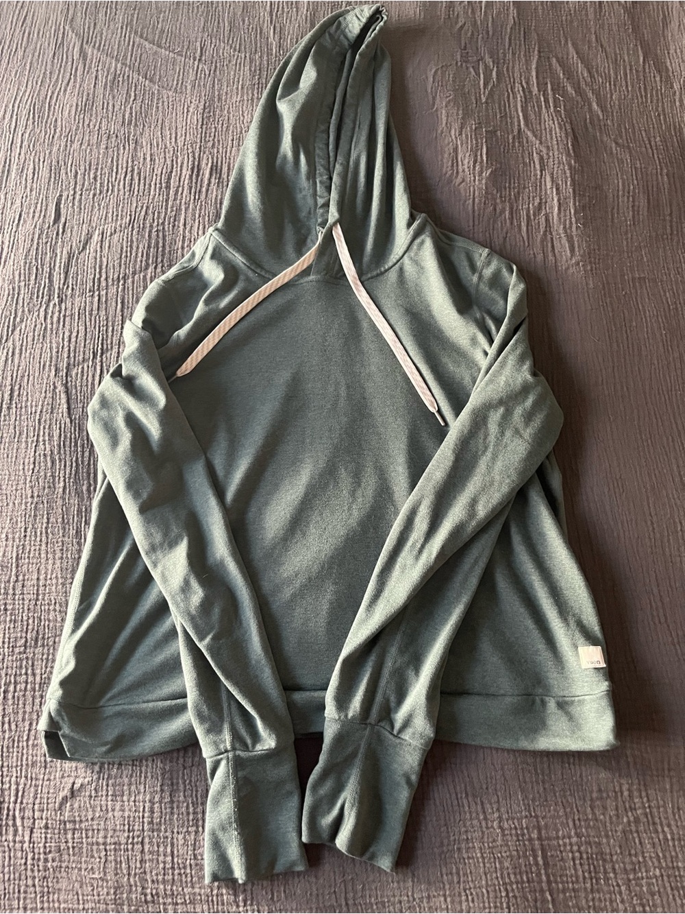 Vuori Light Sage Green Hoodie with Drawstring